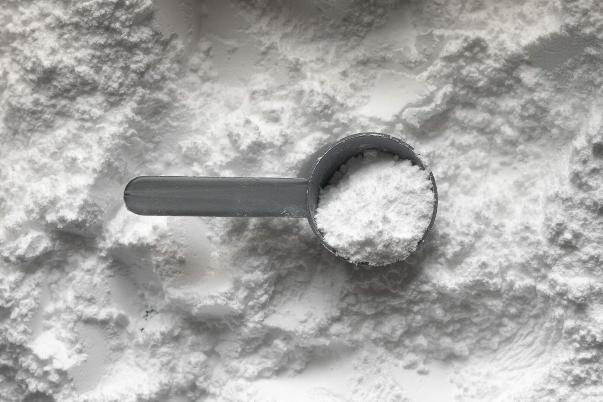 a scoop with white powder