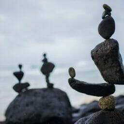 photo of rocks balancing